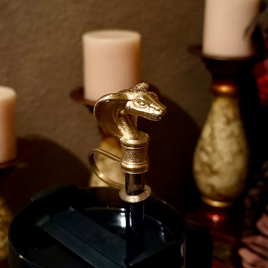 Snake and Snakeskin Gold Tumbler Accessories, boot, halo, lid topper, unique trending gifts for Stanley 20 30 40 oz Luxe Collection.