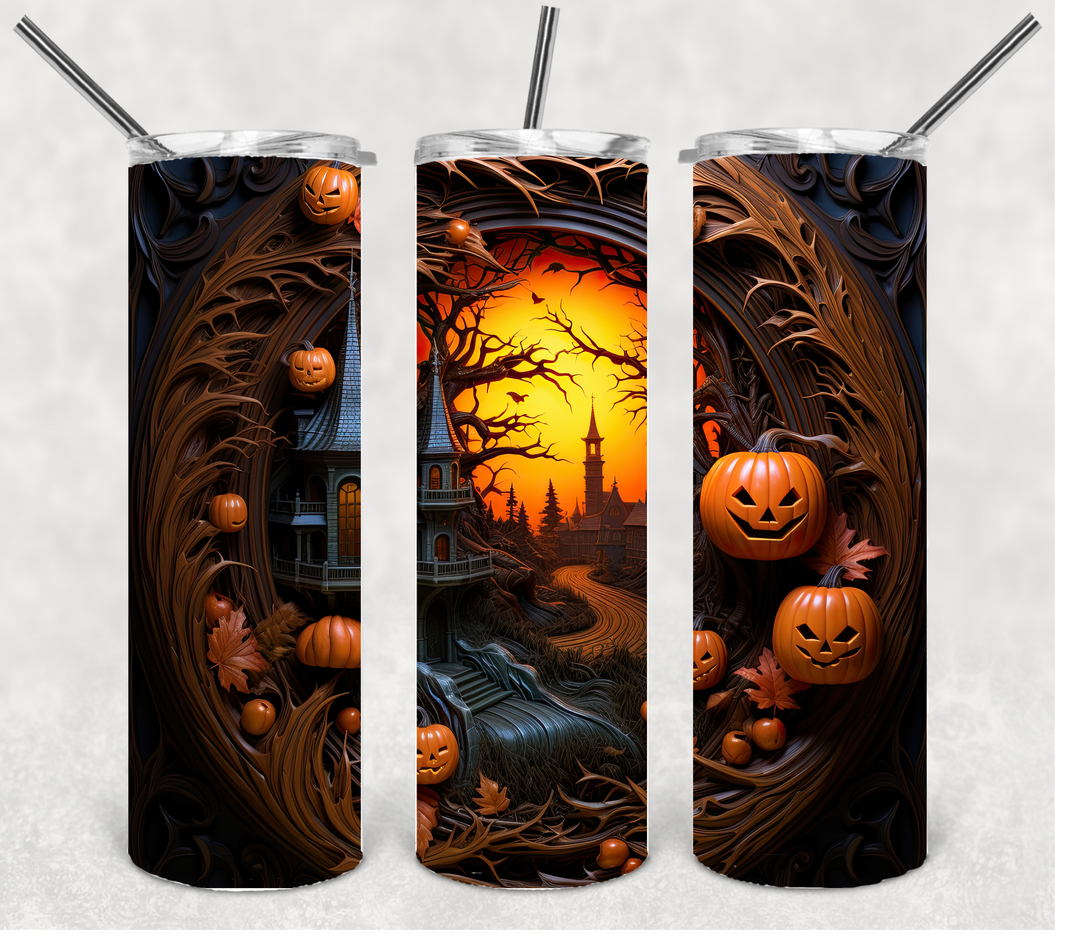 Spooky Halloween Themed Tumbler, 20 oz