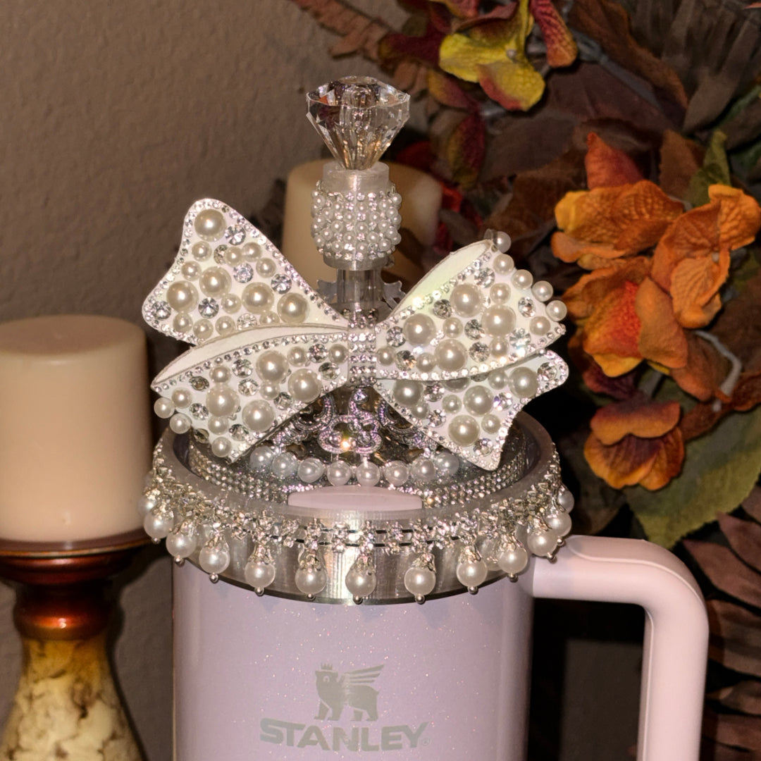Diamonds and Pearls Collection 2 - Fancy Rhinestone Royal Princess Collection for Stanley tumblers, crown topper, halo, boot or straw topper, unique gift