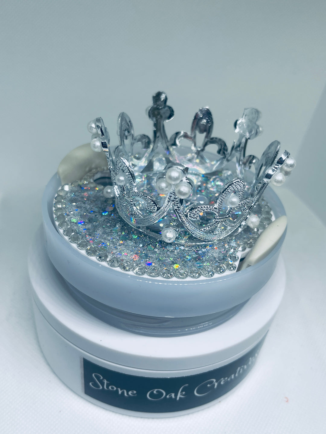 Rhinestone Queen Crown 40 oz tumbler topper, Crown tumbler topper, 3D Decorative Lid Attachment