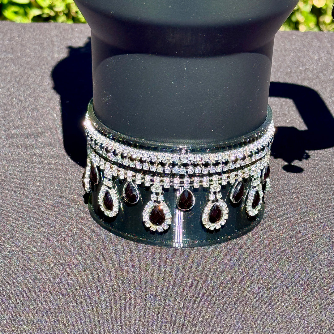Elegant Black and Silver Rhinestone Royal Princess Accessories
