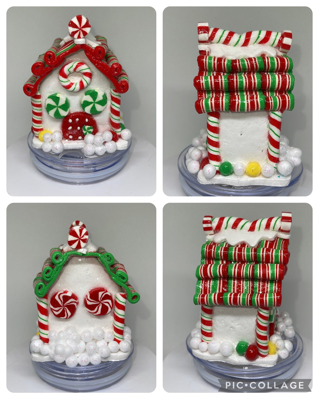 Gingerbread House Tumbler Topper, Christmas Candy House, Christmas tumbler topper