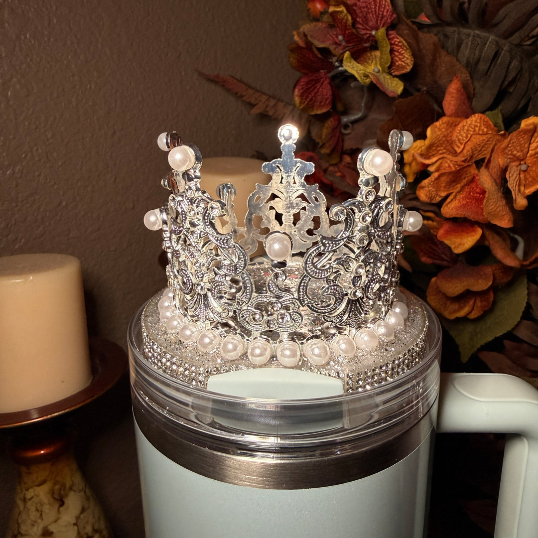 Diamonds and Pearls Collection 2 - Fancy Rhinestone Royal Princess Collection for Stanley tumblers, crown topper, halo, boot or straw topper, unique gift