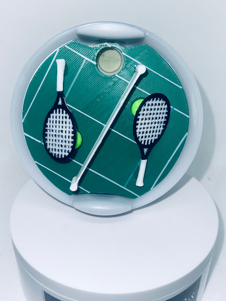 Tennis Tumbler Topper, 40 oz Tumbler Topper, 3D Sports Themed 40 oz tumbler topper, 3D Decorative Lid Attachment