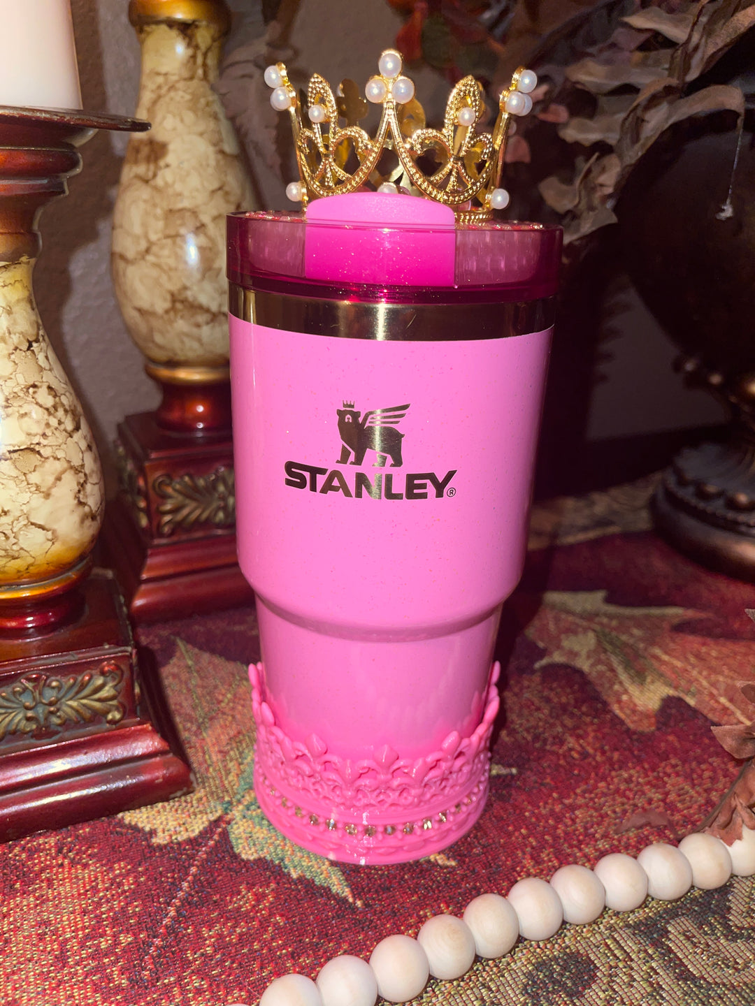 Good Witch Rhinestone Crown or Rose tumbler topper, Fits your Stanley Wicked Glinda tumbler, unique gift, HOT SELLER