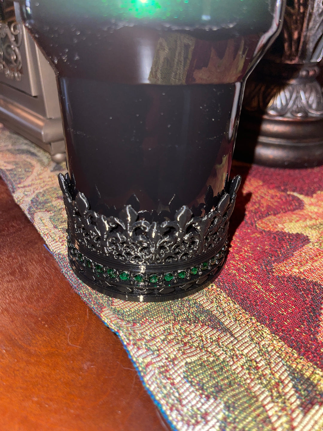 Wicked Witch Hat or Rhinestone Crown tumbler topper with spiderweb and rhinestone crown boot option Fits your Stanley Wicked Elphaba tumbler