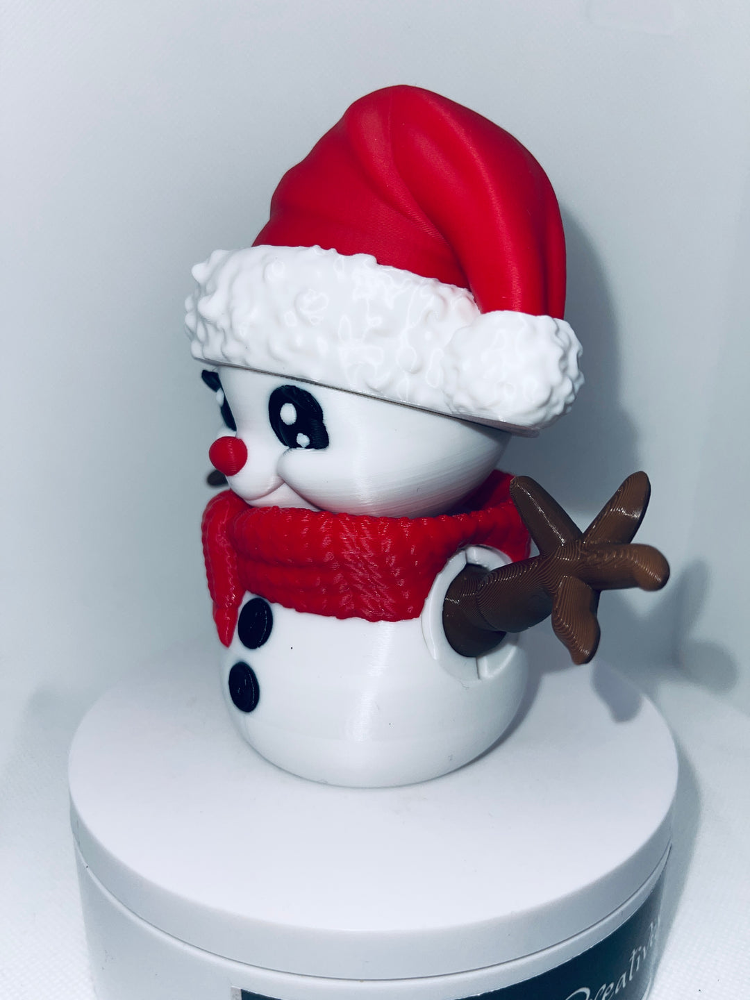 3D Printed Baby Snowman, Adorable Vibrant Baby Snowman with moveable arms