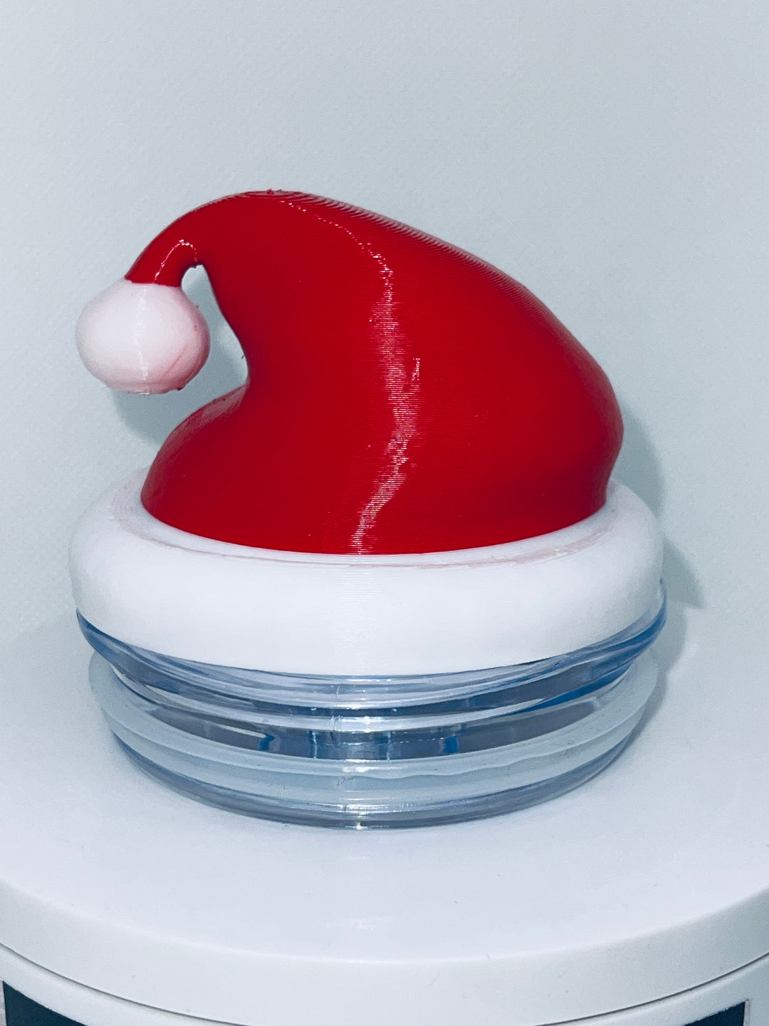 3D Santa Hat Tumbler Topper for 20 or 30 oz tumblers, Christmas tumbler topper, 3D Christmas Toppers
