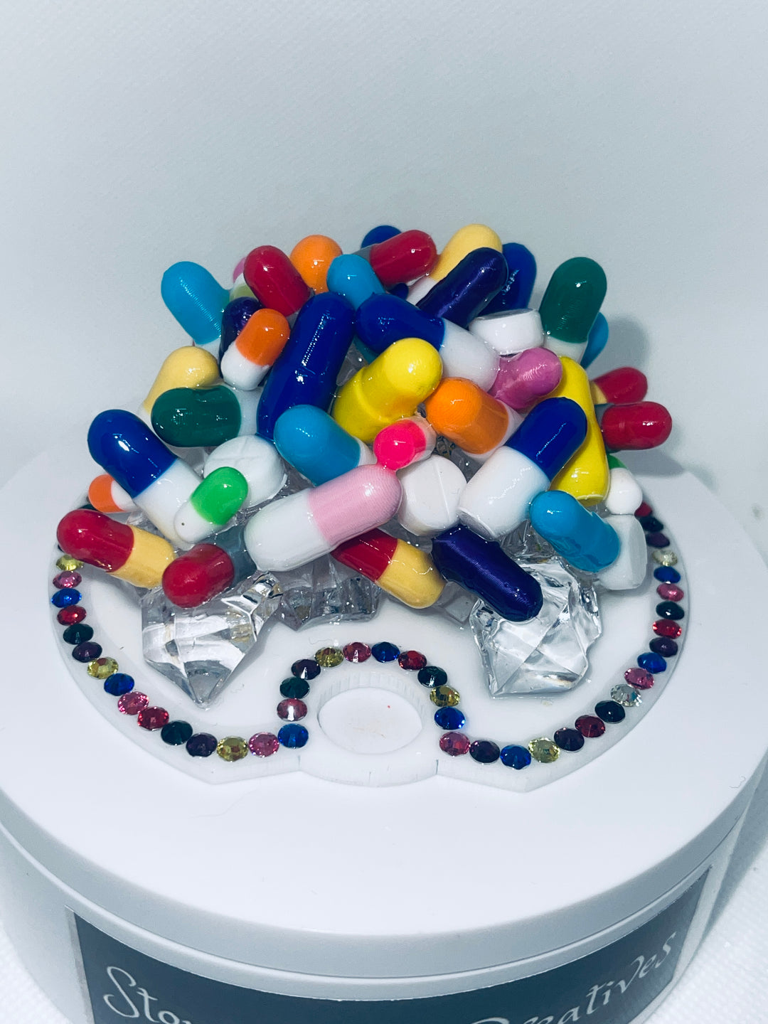 Medicine Pills 40 oz tumbler topper, mental heath nurse doctor tumbler topper, 3D Decorative Lid Attachment