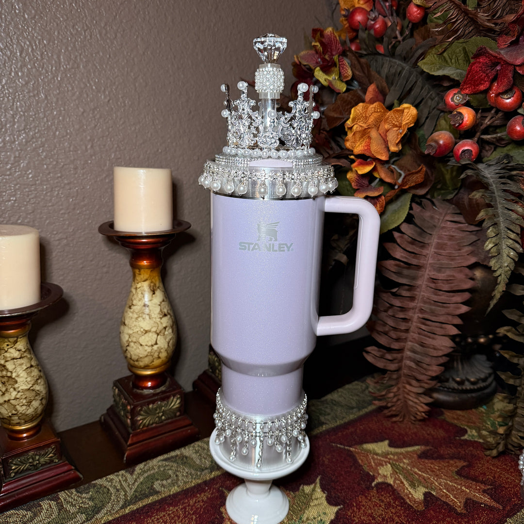 Diamonds and Pearls Collection 2 - Fancy Rhinestone Royal Princess Collection for Stanley tumblers, crown topper, halo, boot or straw topper, unique gift