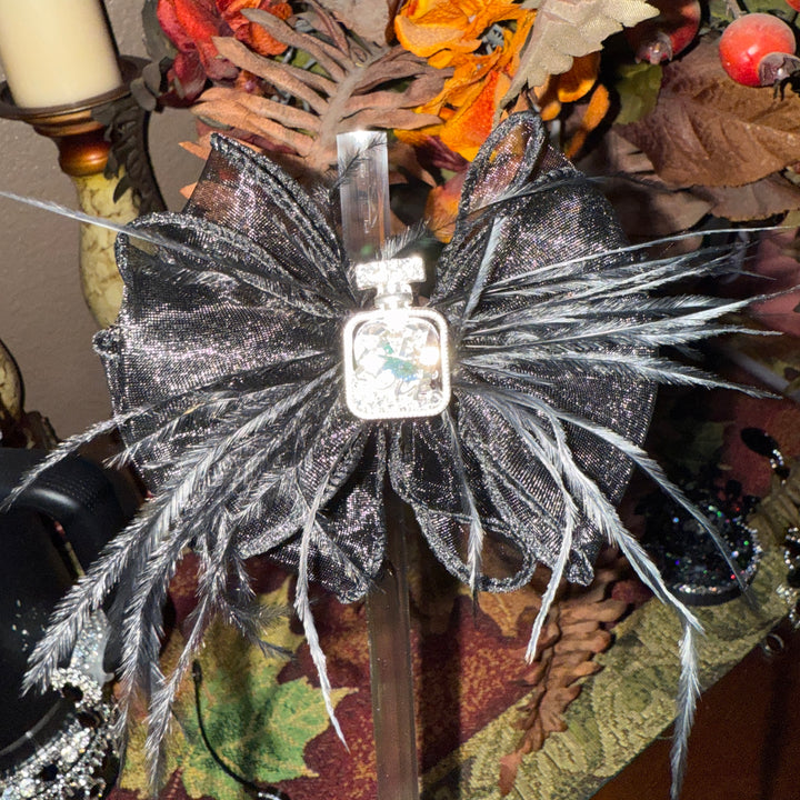 Elegant Black and Silver Rhinestone Royal Princess Accessories