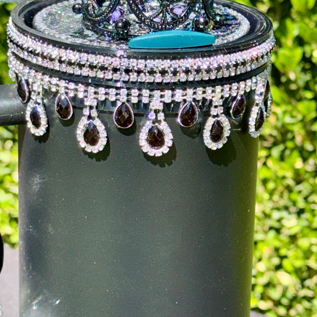 Elegant Black and Silver Rhinestone Royal Princess Accessories