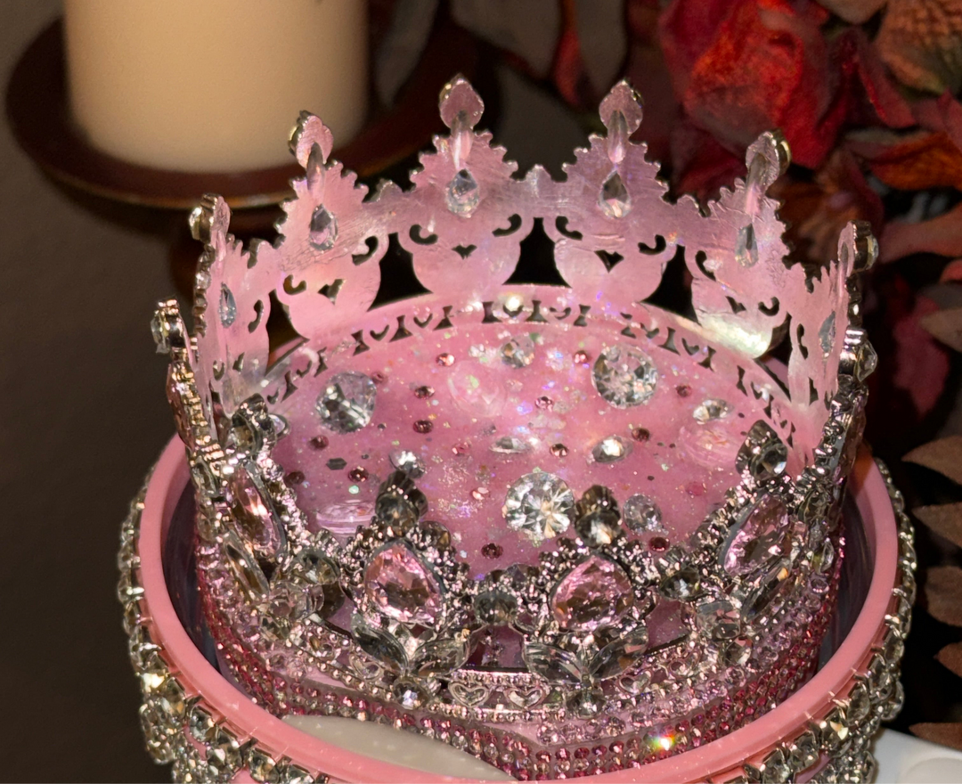 Pink and Silver Rhinestone Royal Princess Accessory, Queen Stylish Tumbler Accessories