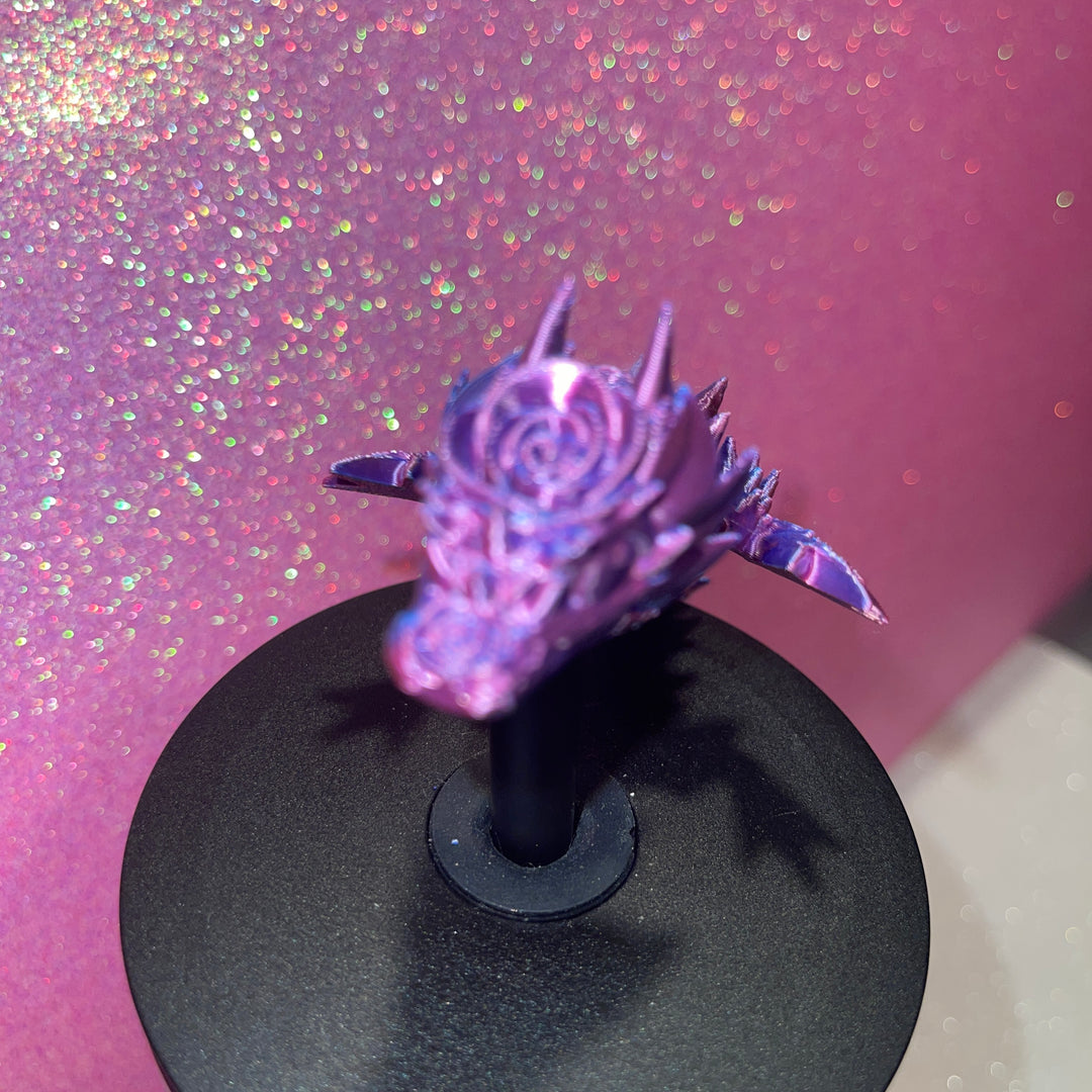 Rose Dragon Crystalwing Dragon 10mm Straw Topper 30oz 40oz Straw Toppers, Articulated 3D Printed Dragon, Miniature Dragon Figurine Statue