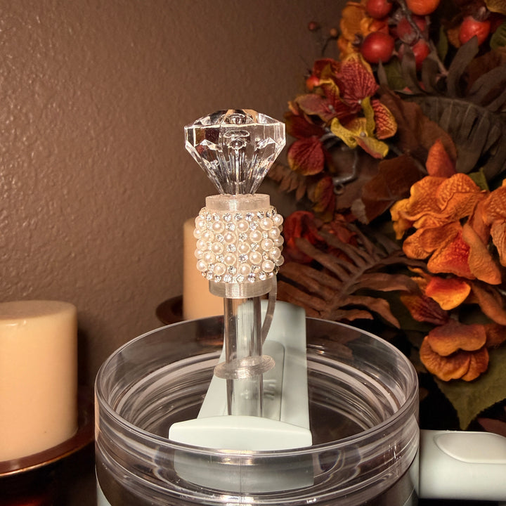 Diamonds and Pearls Collection 2 - Fancy Rhinestone Royal Princess Collection for Stanley tumblers, crown topper, halo, boot or straw topper, unique gift