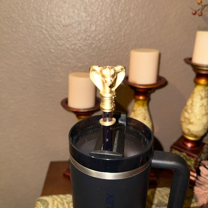Snake and Snakeskin Gold Tumbler Accessories, boot, halo, lid topper, unique trending gifts for Stanley 20 30 40 oz Luxe Collection.