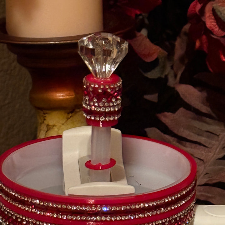 Red and Silver Mini Rhinestone Royal Princess Accessory Collection for Stanley tumblers