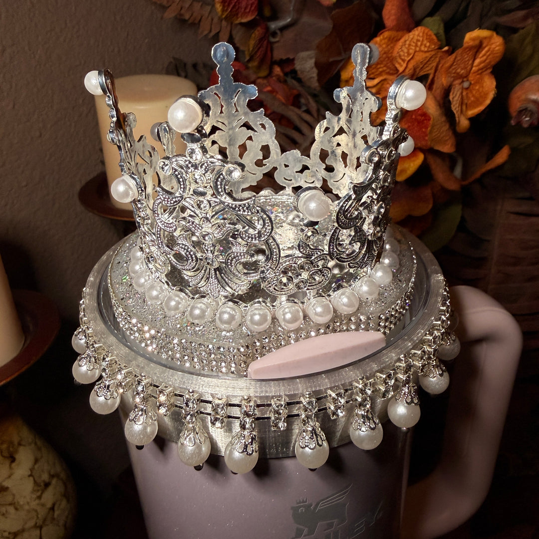Diamonds and Pearls Collection 2 - Fancy Rhinestone Royal Princess Collection for Stanley tumblers, crown topper, halo, boot or straw topper, unique gift
