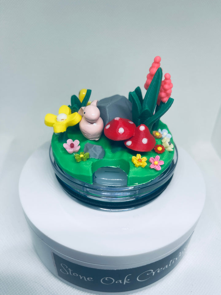 Spring Flower Tumbler Topper, Spring Flowers, Colorful Flowers, 3D Tumbler Lid