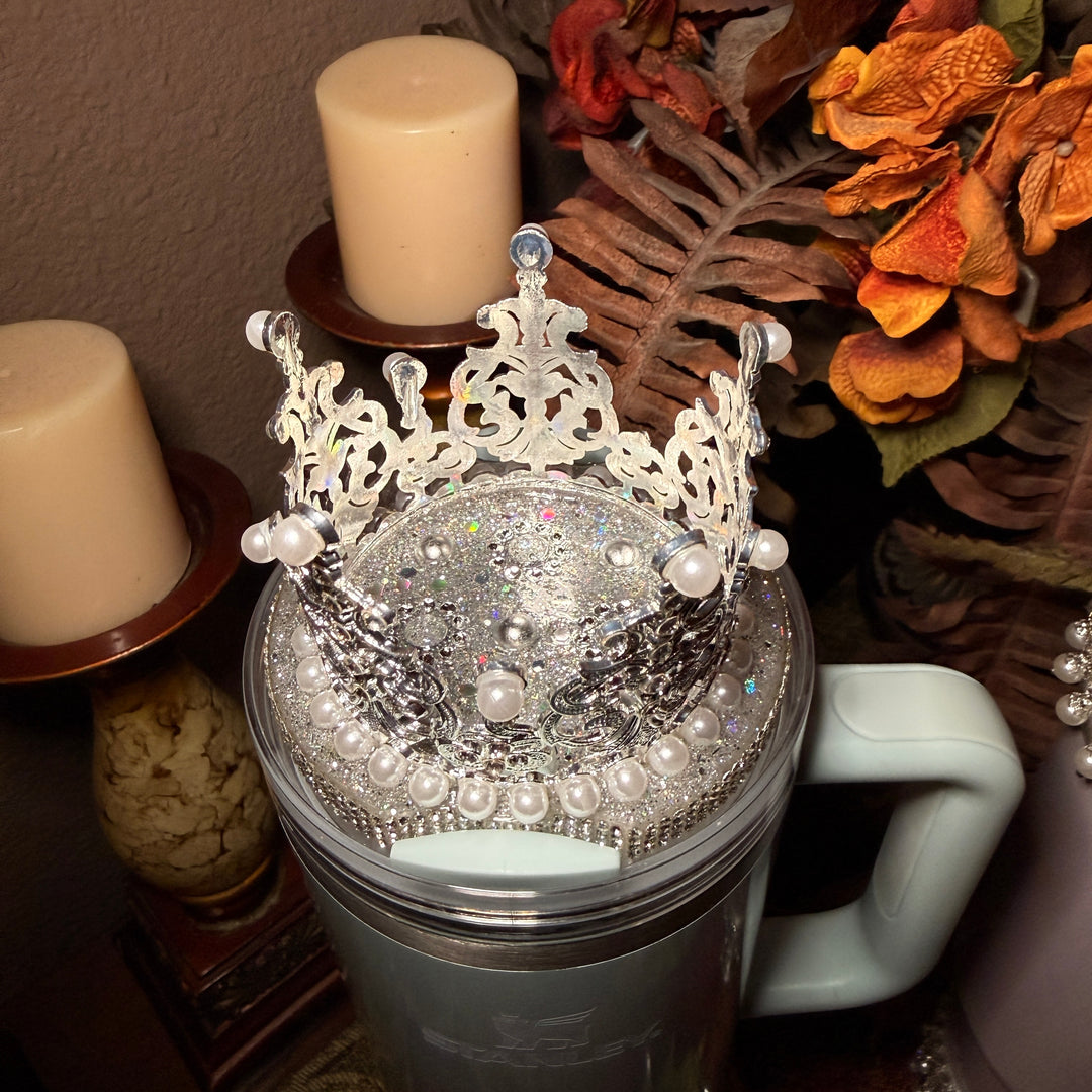 Diamonds and Pearls Collection 2 - Fancy Rhinestone Royal Princess Collection for Stanley tumblers, crown topper, halo, boot or straw topper, unique gift
