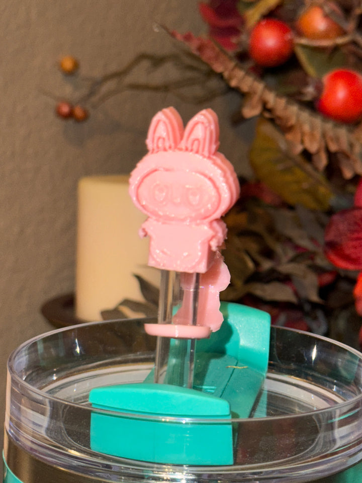 Labubu Tumbler Boot Halo or Straw Topper for Stanley Tumblers, 20 oz, 30 oz or 40 oz - Custom colors available