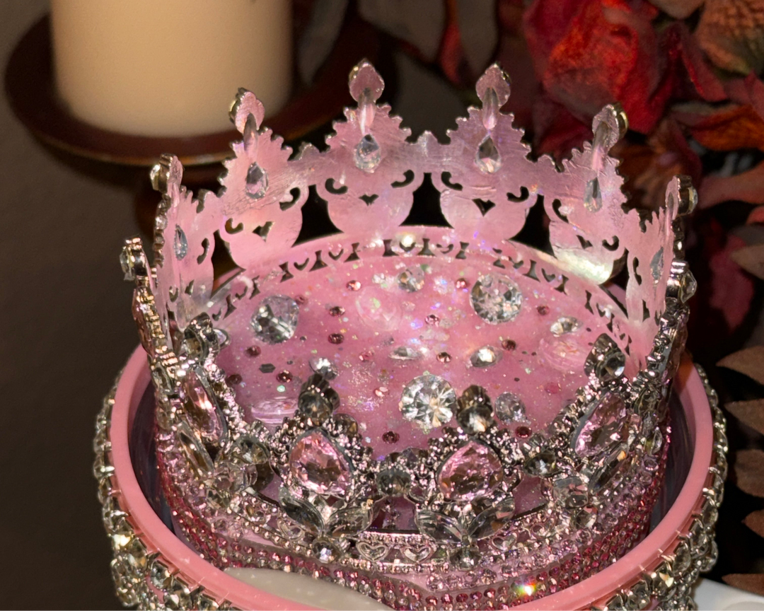 Pink and Silver Rhinestone Royal Princess Accessory, Queen Stylish Tumbler Accessories