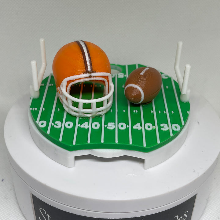 Sports Themed Football Tumbler Topper for 40 oz tumblers, TT 40 oz 3D Sports tumbler topper, 3D Football Topper