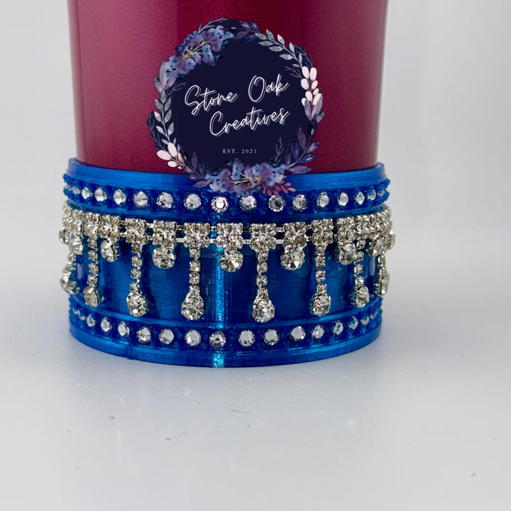 Cobalt Blue Silver Rhinestone Royal Princess Accessory Collection, fits your Berry Truffle Stanley Tumbler