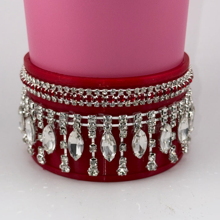 Red Rhinestone Royal Princess Accessory Collection for Stanley tumblers with options for a Princess Crown Topper, Royal Halo Lid Band and more 💎