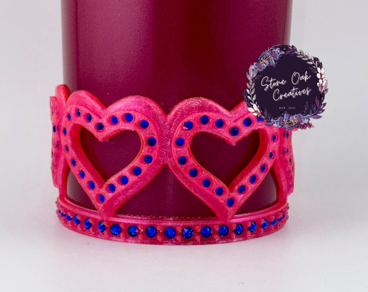 Cobalt Blue Silver Rhinestone Royal Princess Accessory Collection, fits your Berry Truffle Stanley Tumbler