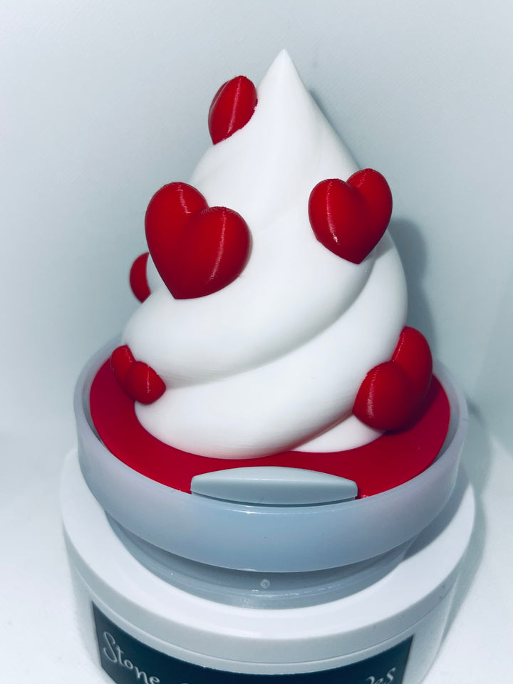 Heart Whipped Topping Valentine Tumbler Topper for 40 oz tumblers, 40 oz 3D Heart tumbler topper, 3D Valentine Topper