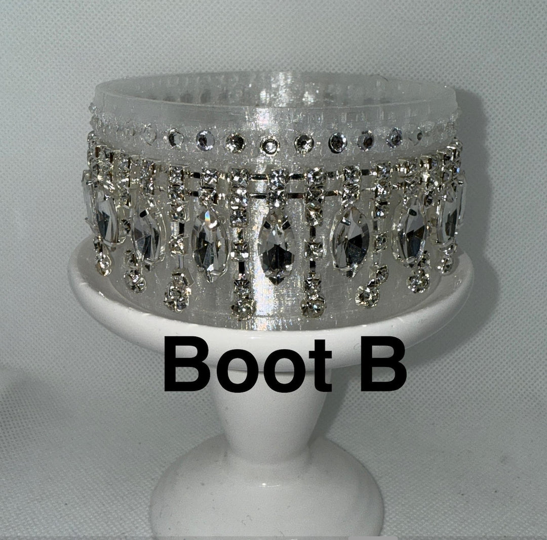 Silver Rhinestone Royal Princess Accessory Collection for Stanley tumblers with options for a Princess Crown Topper, Royal Halo Lid Bling Band and more