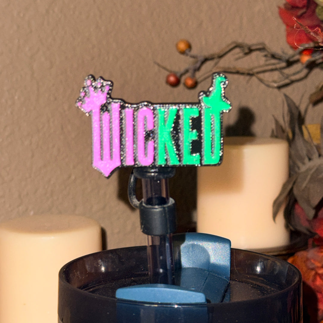 Wickedly Good Witch Black Pink Green Tumbler Accessories that fit Stanley 20/30 ad 40 oz Tumblers