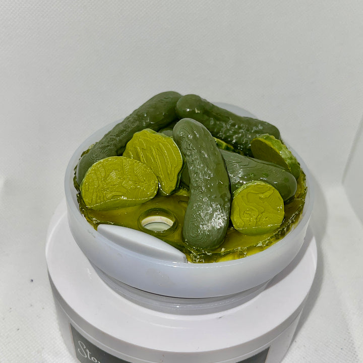 Pickle Decorated Tumbler Topper Lid, 40 oz tumbler topper, Pickle-themed tumbler topper, 3D Decorative Lid Attachment