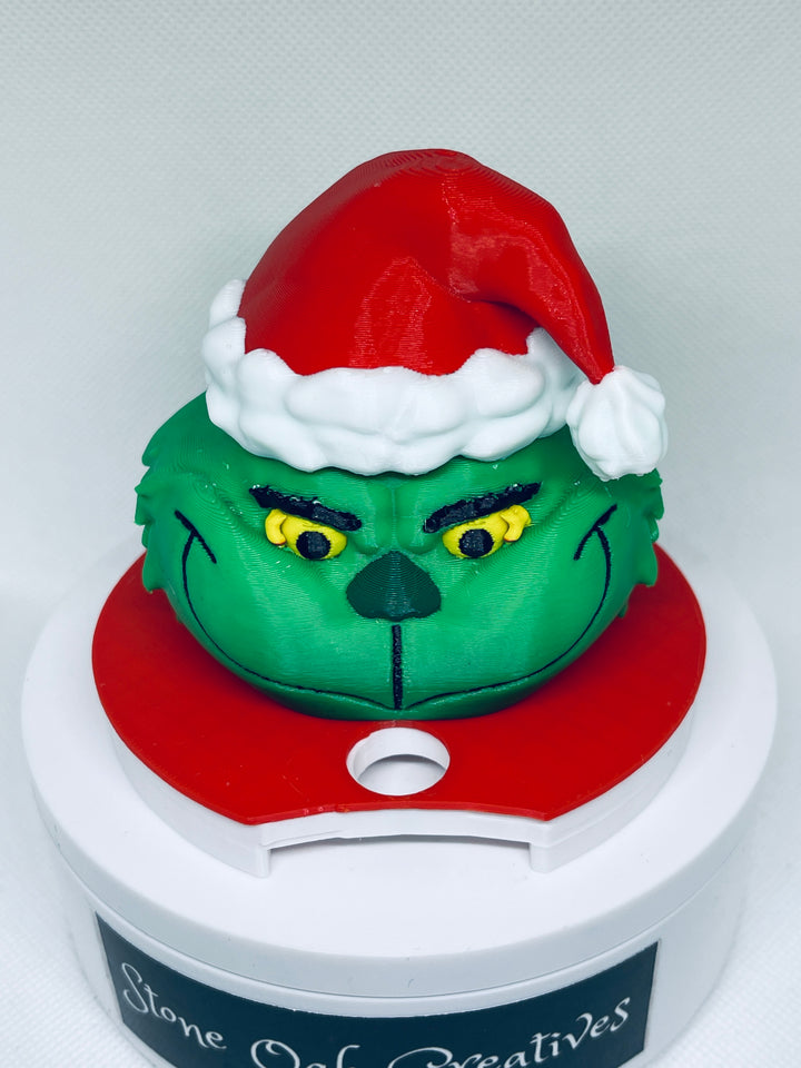 Christmas Green Man Tumbler Topper for 40 oz tumblers, 40 oz Christmas tumbler topper, 3D Christmas Topper