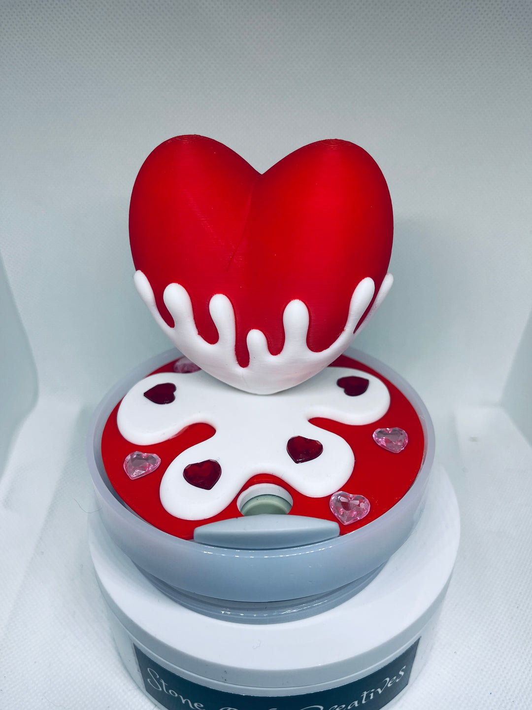3D Valentine Heart Topper for 40 oz tumblers, 40 oz Heart tumbler topper, 3D Valentine Topper