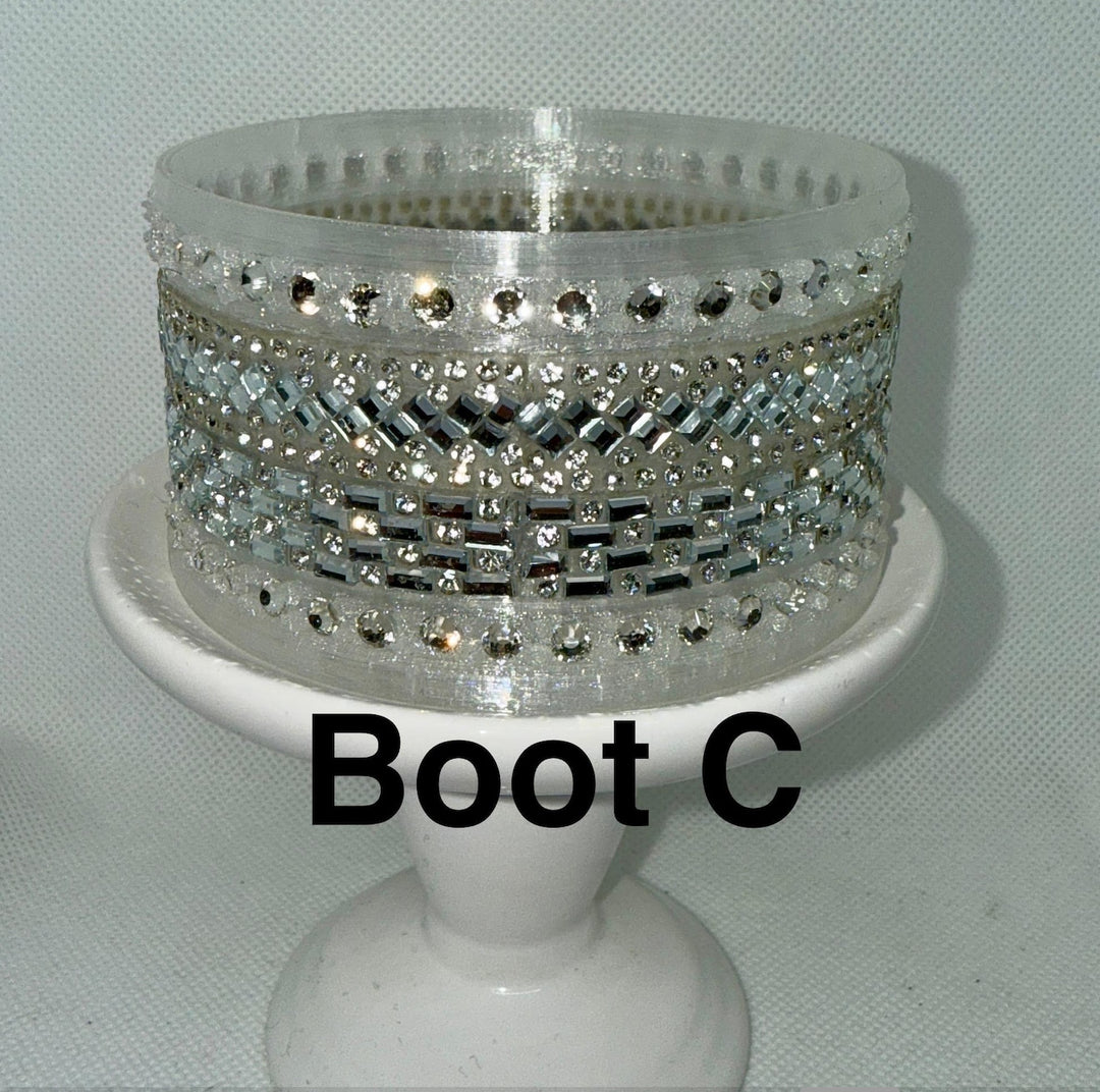 Silver Rhinestone Royal Princess Accessory Collection for Stanley tumblers with options for a Princess Crown Topper, Royal Halo Lid Bling Band and more
