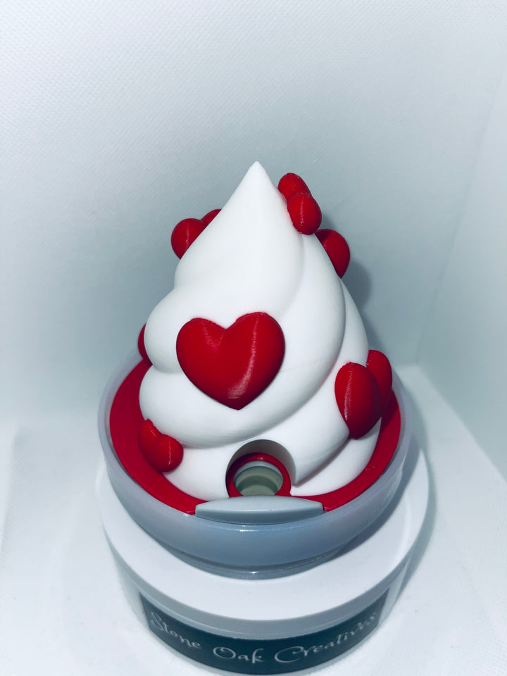 Heart Whipped Topping Valentine Tumbler Topper for 40 oz tumblers, 40 oz 3D Heart tumbler topper, 3D Valentine Topper