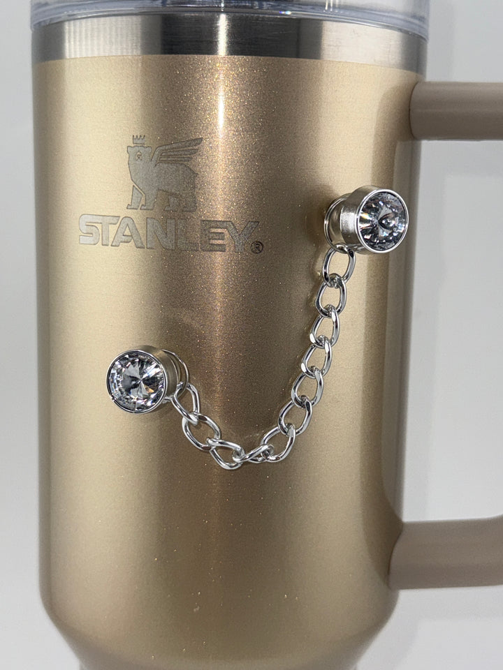 Diamond and Pearl Chain Tumbler Charm Magnets, Tumbler Accessories, magnetic Stanley decorations, locker magents, refrigerator magnets, unique gift