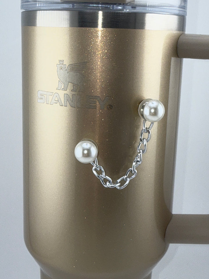 Diamond and Pearl Chain Tumbler Charm Magnets, Tumbler Accessories, magnetic Stanley decorations, locker magents, refrigerator magnets, unique gift