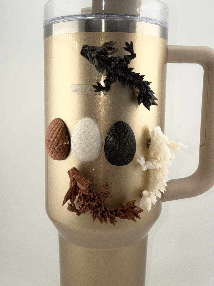 Dragon Baby and Eggs Tumbler Charm Magnets, Tumbler Accessories, magnetic Stanley decorations, locker magents, refrigerator magnets, unique gift