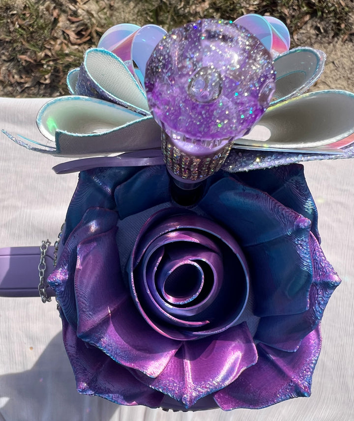 Starlit Iris Lavender Iridescent Rhinestone Princess Accessory Collection for Stanley tumblers, Princess Crown Topper Bling Bangle Band
