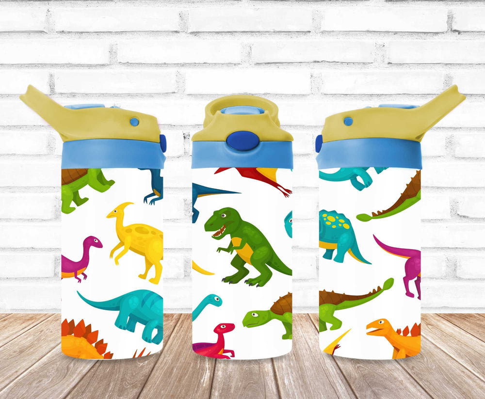 Kids Dinosaur Tumbler - Kids Water Bottle | Kids Water Tumbler | Kids FlipTop Cup | Kids Sippy Cup | Back To School Cup