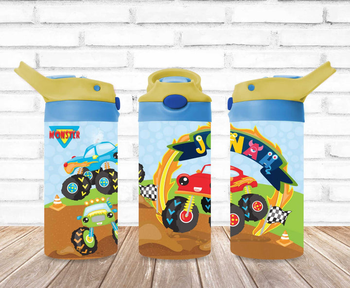 Kids Monster Truck Tumbler - Kids Water Bottle | Kids Water Tumbler | Great Kids Gift | Kids Sippy Cup | Back To School Cup - HOT SELLER!