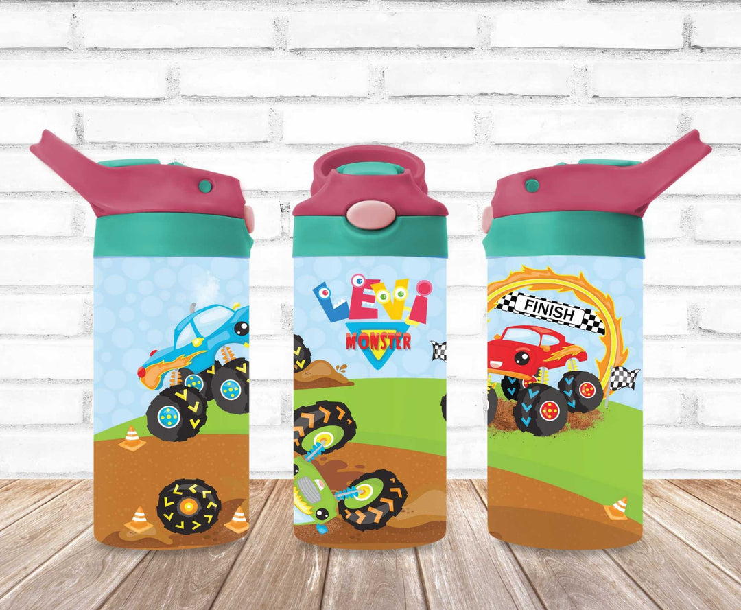 Kids Monster Truck Tumbler - Kids Water Bottle | Kids Water Tumbler | Great Kids Gift | Kids Sippy Cup | Back To School Cup - HOT SELLER!