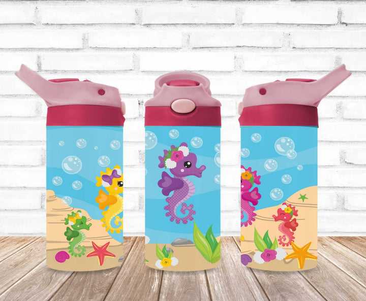 Kids Seahorse Tumbler - Kids Water Bttle | Kids Water Tumbler | Great Kids Gift | Kids Sippy Cup | Back To School Cup - HOT SELLER!