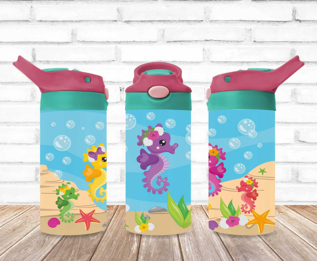 Kids Seahorse Tumbler - Kids Water Bttle | Kids Water Tumbler | Great Kids Gift | Kids Sippy Cup | Back To School Cup - HOT SELLER!