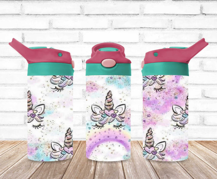 Kids Unicorn Princess Tumbler - Kids Water Bottle | Kids Water Tumbler | Great Kids Gift | Kids Sippy Cup | Back To School Cup