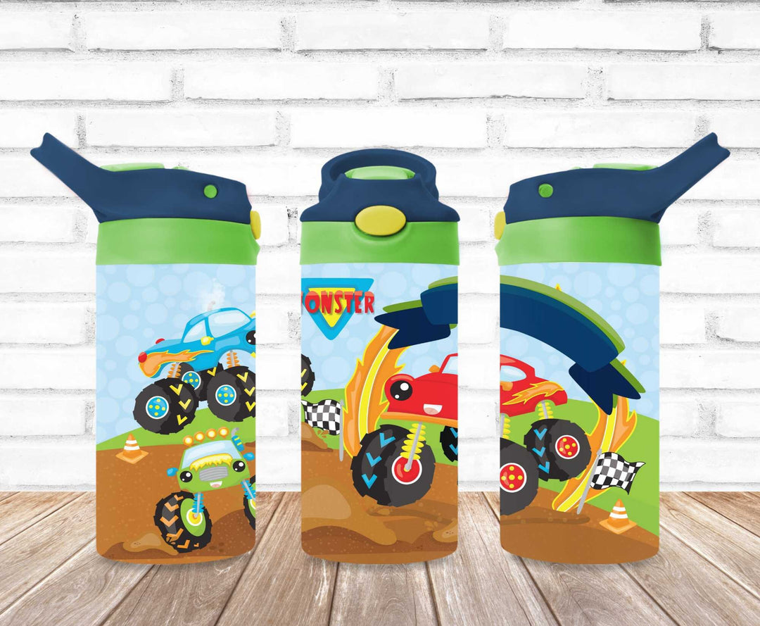 Kids Monster Truck Tumbler - Kids Water Bottle | Kids Water Tumbler | Great Kids Gift | Kids Sippy Cup | Back To School Cup - HOT SELLER!