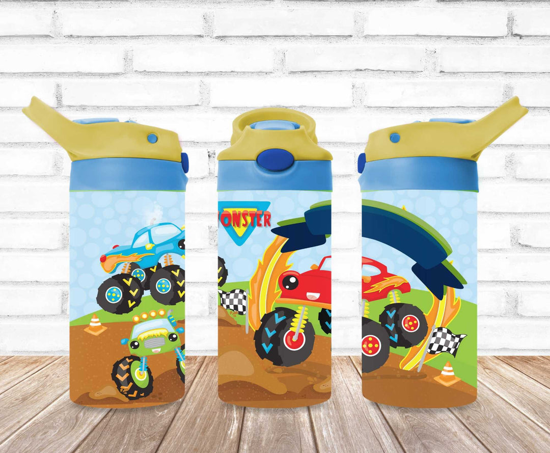 Kids Monster Truck Tumbler - Kids Water Bottle | Kids Water Tumbler | Great Kids Gift | Kids Sippy Cup | Back To School Cup - HOT SELLER!